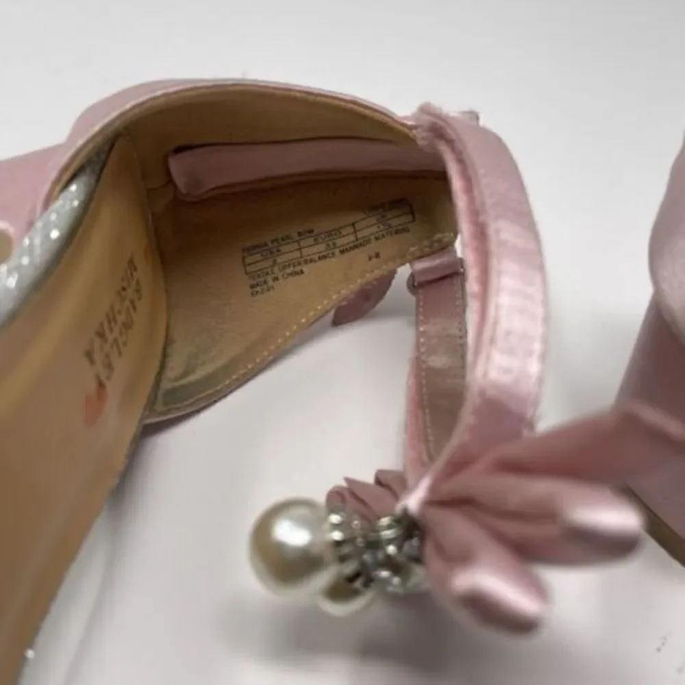Kids Dress Shoes Girls Badgley Mischka Size 1 Heels Sparkly Gold Pernia Velma